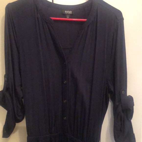 Navy blue jumpsuit. Size large. Never worn. - Picture 3 of 4